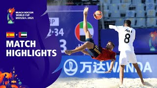 Spain v UAE | FIFA Beach Soccer World Cup 2021 | Match Highlights