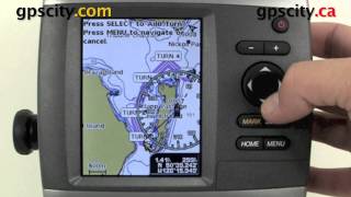 Garmin GPSMap 4XX Video Manual - Placing a Route using the Map