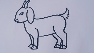 How to draw a Goat easy step by step /Easy animal drawing