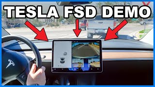 Tesla Full Self Driving Demo & Walkthrough
