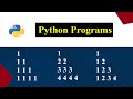 Printing Numbers in Right Triangle Shape | Python Pattern Program