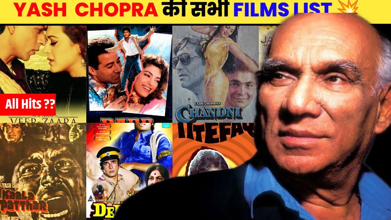 DIRECTOR Yash Chopra All Movies List || Yash Chopra Hits And Flops ...