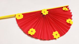 How to make hand fan using papers | paper craft