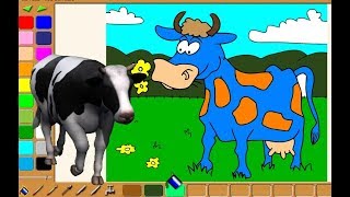 Aprendiendo a pintar la vaca Lola, como coloreando la vaca