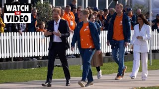 Meghan Markle and Prince Harry arrive at the reception of the Invictus Games