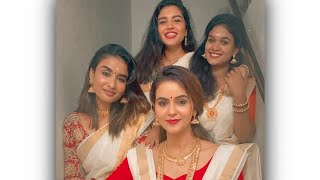 Zee Tamil Heroines Onam Celebration Videos and Photos/ Shabana,Swetha, Nakshatra, Sakthi Pics