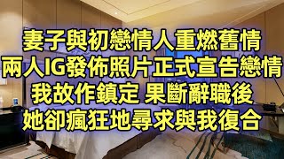 妻子與初戀情人重燃舊情, 兩人IG發佈照片正式宣告戀情, 我故作鎮定 果斷辭職後, 她卻瘋狂地尋求與我復合. #一口氣看完 #小說 #完結小說