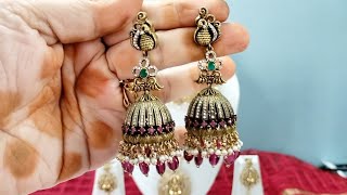 Vihaa Collections| Earrings| Black beads| Neck sets| Buttalu| what's app 8498910033