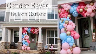 Set Up With Me | Gender Reveal Balloon Garland Tutorial