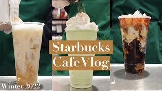 pistachio frappuccino, shaken espressos, refreshers \u0026 more! | Target Starbucks | cafe vlog | ASMR