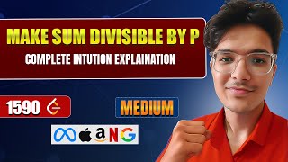 Make Sum Divisible by P | LeetCode 1590 | Complete Intuition Explained