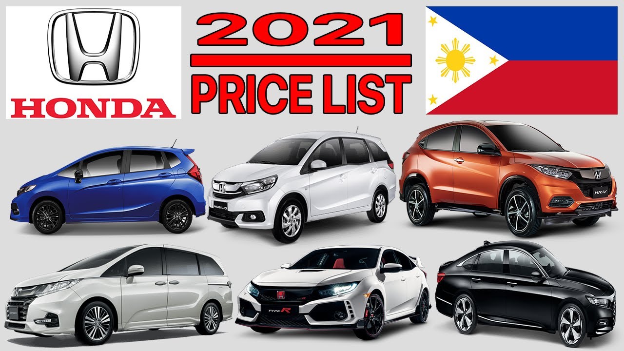 HONDA CAR PRICE LIST IN PHILIPPINES 2021 - YouTube