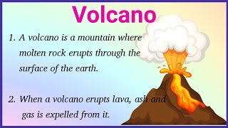10 Lines on Volcano🌋 in English!! Short Essay on Volcano !! Ashwin's World