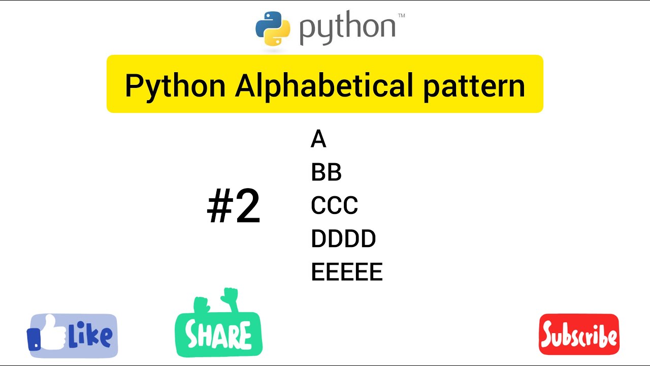 Python Alphabetical Pattern Program Part -2 Easy Learning Genius - YouTube