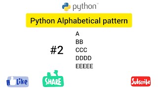 Python Alphabetical pattern program part -2 Easy Learning Genius