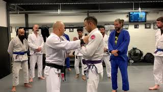 Double lapel grab defence