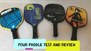 Four Pickleball Paddle Test and Review