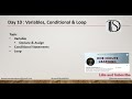 Day 10 :  SQL Variables | Conditional Statements | Loop | SQL Fundamentals | #learnwithdsa