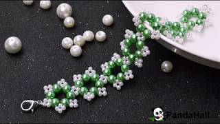 【PandaHall DIY】Blumen Armband aus Perlen / Flower bracelet made of pearls