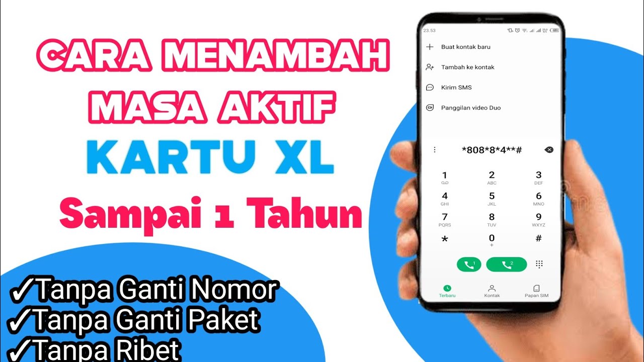 Cara Perpanjangan Masa Aktif Kartu XL Sampai 1 Tahun - YouTube