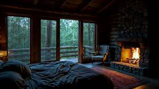 4K | Reconnecting Through Silence | Cozy Forest Cabin in Rain 🌧️ | Deep Sleep ASMR White Noise