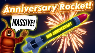 MASSIVE NEW ROCKET! 2nd anniversary rocket (Fireworks playground) Roblox.