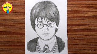 How to draw Harry potter Step by step for Beginners | Easy way to draw Harry potter