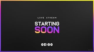 5 Min Countdown - Live Stream Starting Soon (Twitch Gradient)