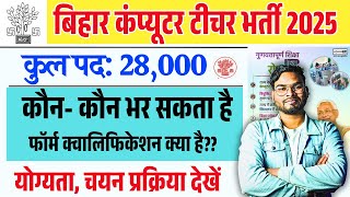 Bihar Computer Teacher Vacancy 2025 | Bihar Computer Teacher Eligibility Criteria | कंप्यूटर शिक्षक