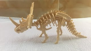 DIY Miniature Styracosaurus ~ 3D wooden Puzzle