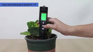 Yieryi New Ec/Temp Soil Tester 0.00-10.00 Ms/Cm Hand Digital Garden Meter Soil Tester Tools