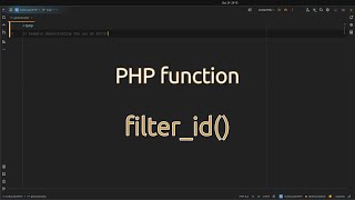 Why use filter_id() in #php data validation? Unlocking the Power of filter_id() in PHP!