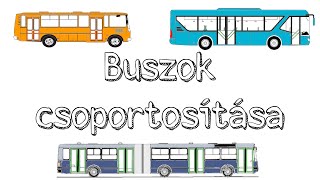 Autóbuszok főbb jellemzői 2 - Autóbuszok csoportosítása