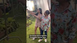 #saraalikhan shares a cute video with her Grandmother #sharmilatagore from the set  #shortsvideo