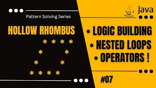 Print Hollow Rhombus Star Pattern || Java pattern solving series || nested for loop