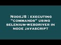 NodeJS : executing 
