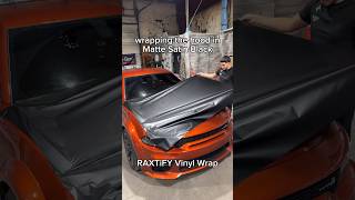 Hood Wrapped in Matte Satin Black by RAXTiFY Vinyl Wrap ( #raxtify #vinylwrap