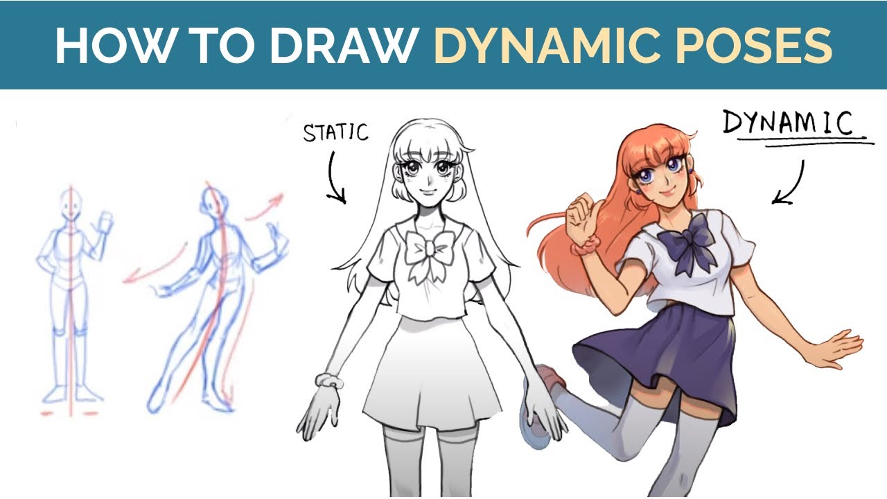 How To Draw Dynamic Poses In Anime Figure Drawing Tutorial Virtual ...