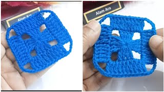 CROCHET: The Easiest Crochet Granny Square Pattern| How to Crochet a Granny Square