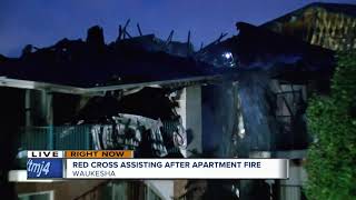 Red Cross assisting after apartment fire in Waukesha