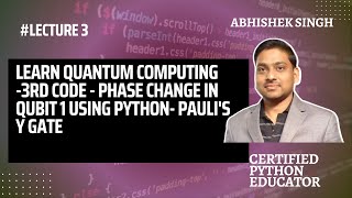 L3: Learning Pauli's Y Gate in Quantum Computing using Qiskit in Python
