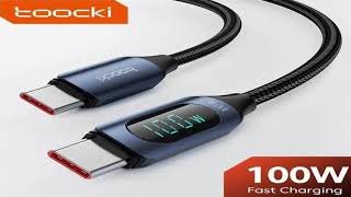 Toocki Type C to Type C Cable 100W PD Fast Charging Charger USB C to USB C Display Cable F