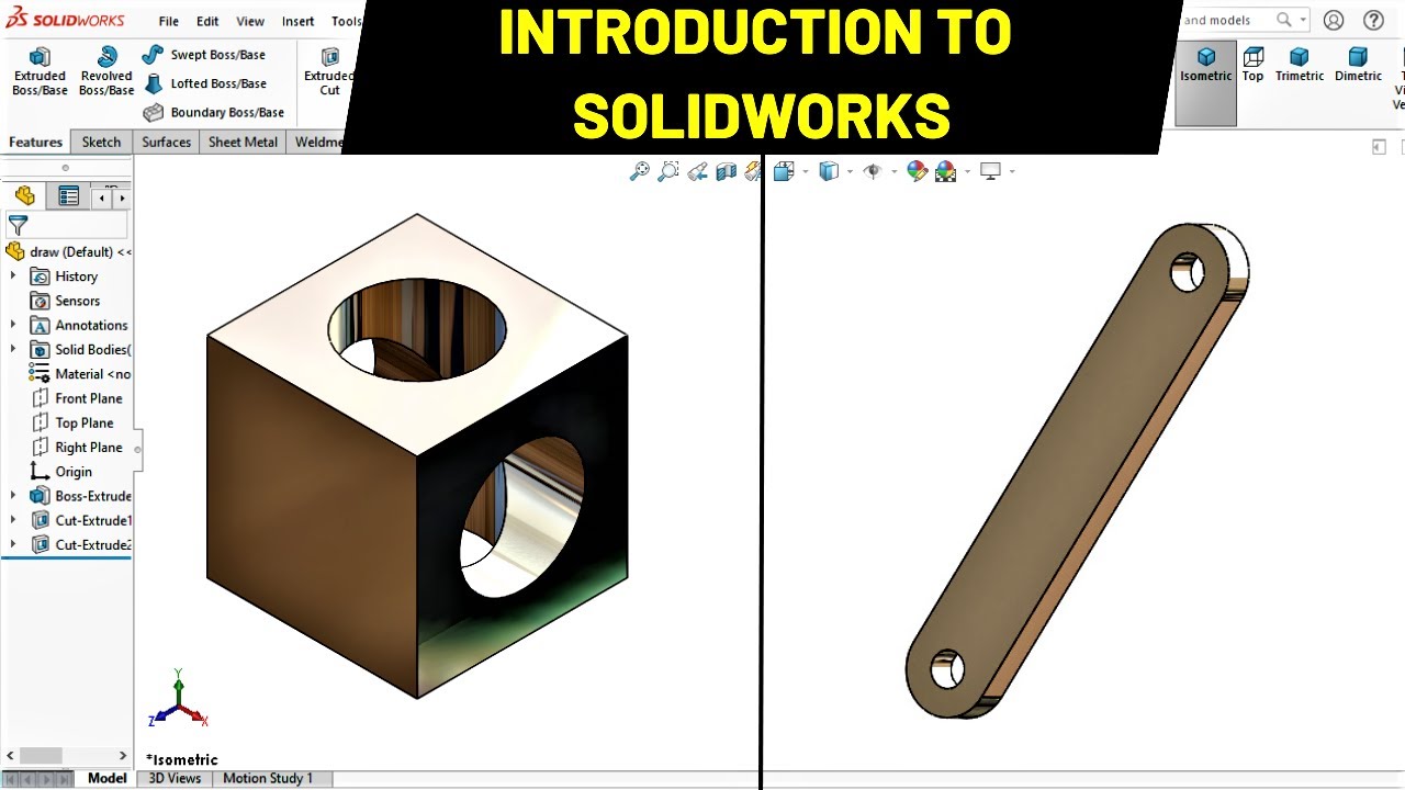 Introduction To SOLIDWORKS | Beginner Tutorial - YouTube