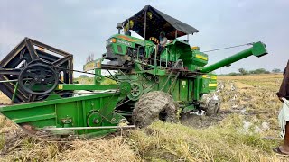 Eicher harvester working in mud | tractor |