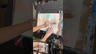 How to paint a winter forest, step-by-step time lapse, acrylic painting tutorial