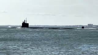 Future USS Montana (SSN 794) Outbound - April 27, 2022 - Norfolk, Virginia