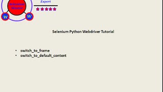 Selenium Python Webdriver Tutorial - Switch To Frame