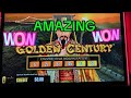 ( AMAZING RUN ) GOLDEN CENTURY SLOT MACHINE.  #slots #casino #slotmachine #jackpot