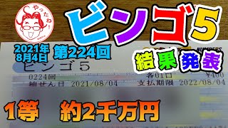 【ビンゴ5】　第224回　3口購入した結果を発表します　クイックピック