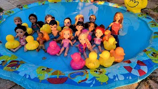 Last day of school ! Elsa & Anna toddlers - Barbie - ice cream truck - water fun